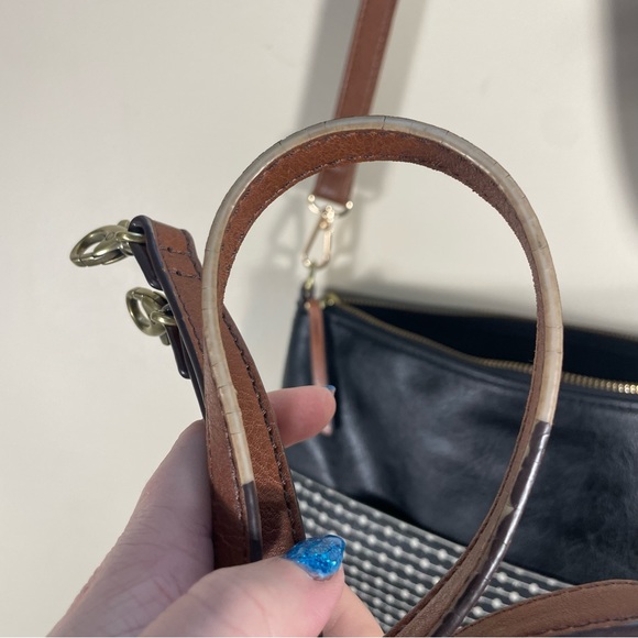 Fossil Fiona Black Printed Adjustable Crossbody Purse - Picture 10 of 14